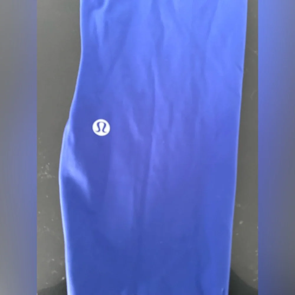 Lululemon Base Pace HR Crop 23 Psychic Blue Running Leggings Nulux - Picture 4 of 5